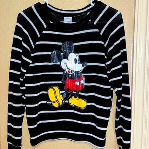DISNEY BRAND: Black and White Mickey Mouse Shirt